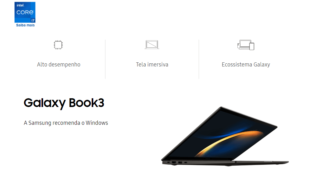 Notebook Samsung Galaxy Book 3 360